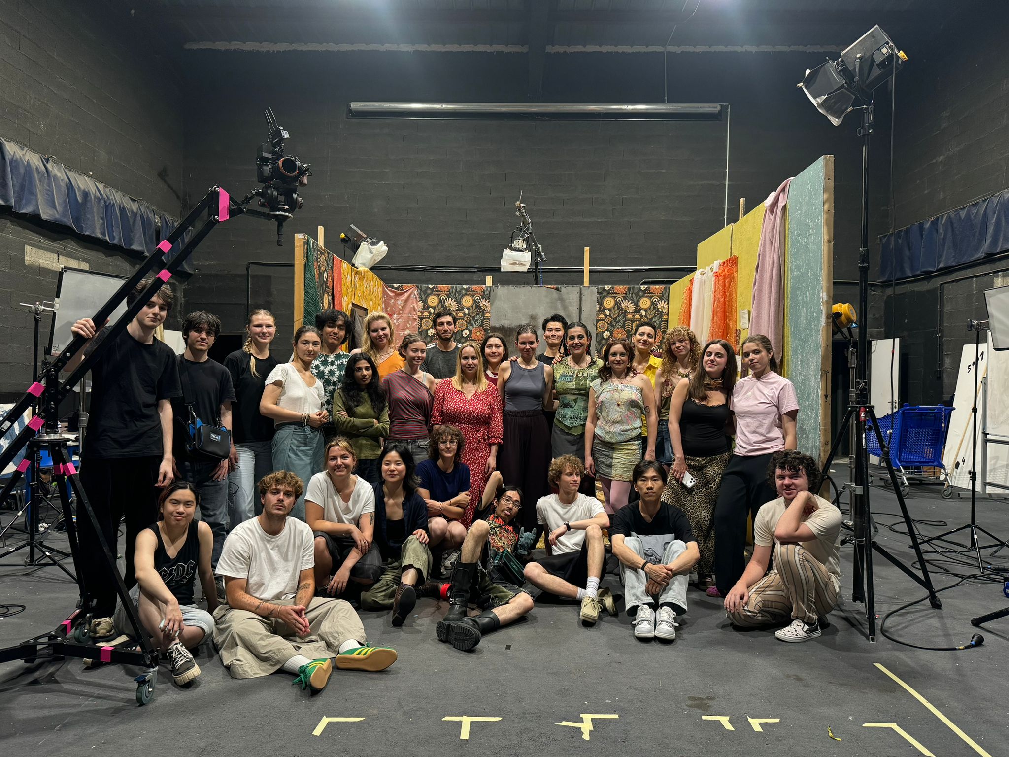 Photo d'équipe sur le lieu de tournage